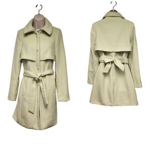The Limited Lime Green Trench Coat Size Small